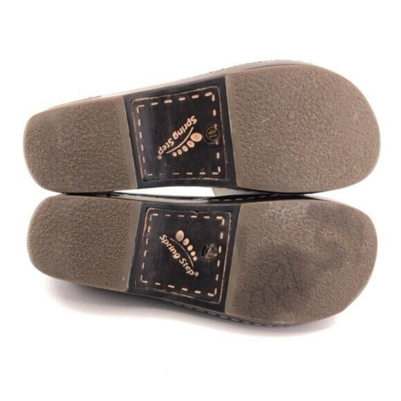 Spring Step Burbank Brown Leather Slip on Clogs EUR 41 - Picture 7 of 15